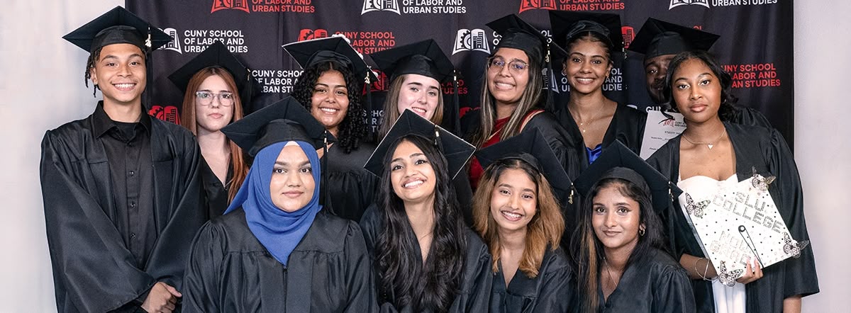 CUNY SLU undeclared BA, students graduation photo.